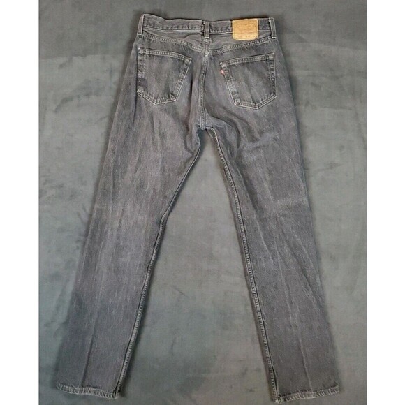 Vtg Levis 501 Jeans Dark Wash Men's 32 X 33 Made in USA Button Fly (tag 34X34) - Picture 12 of 13
